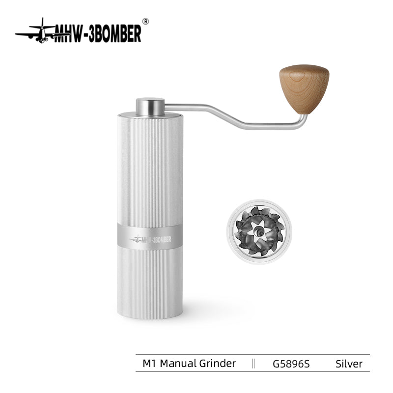 MHW-3BOMBER Racing M1 Manual Coffee Grinder Silver
